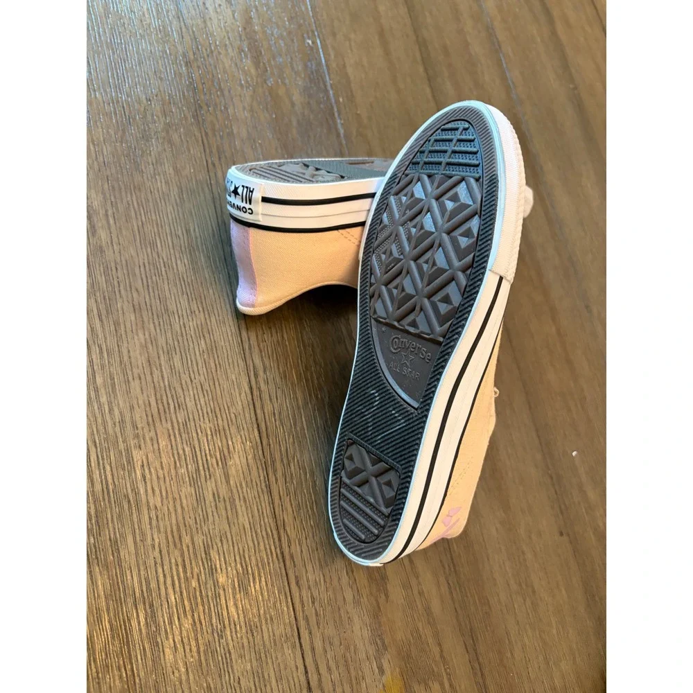 Converse All Star Sneakers Kids Size 3 Peach Butterfly Low Top A07352F